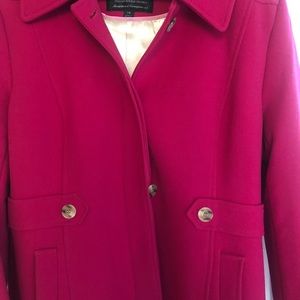 Stunning fuchsia pink day coat jcrew with thinsulate. Size 14